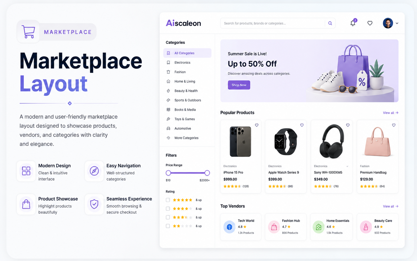 Marketplace Layout